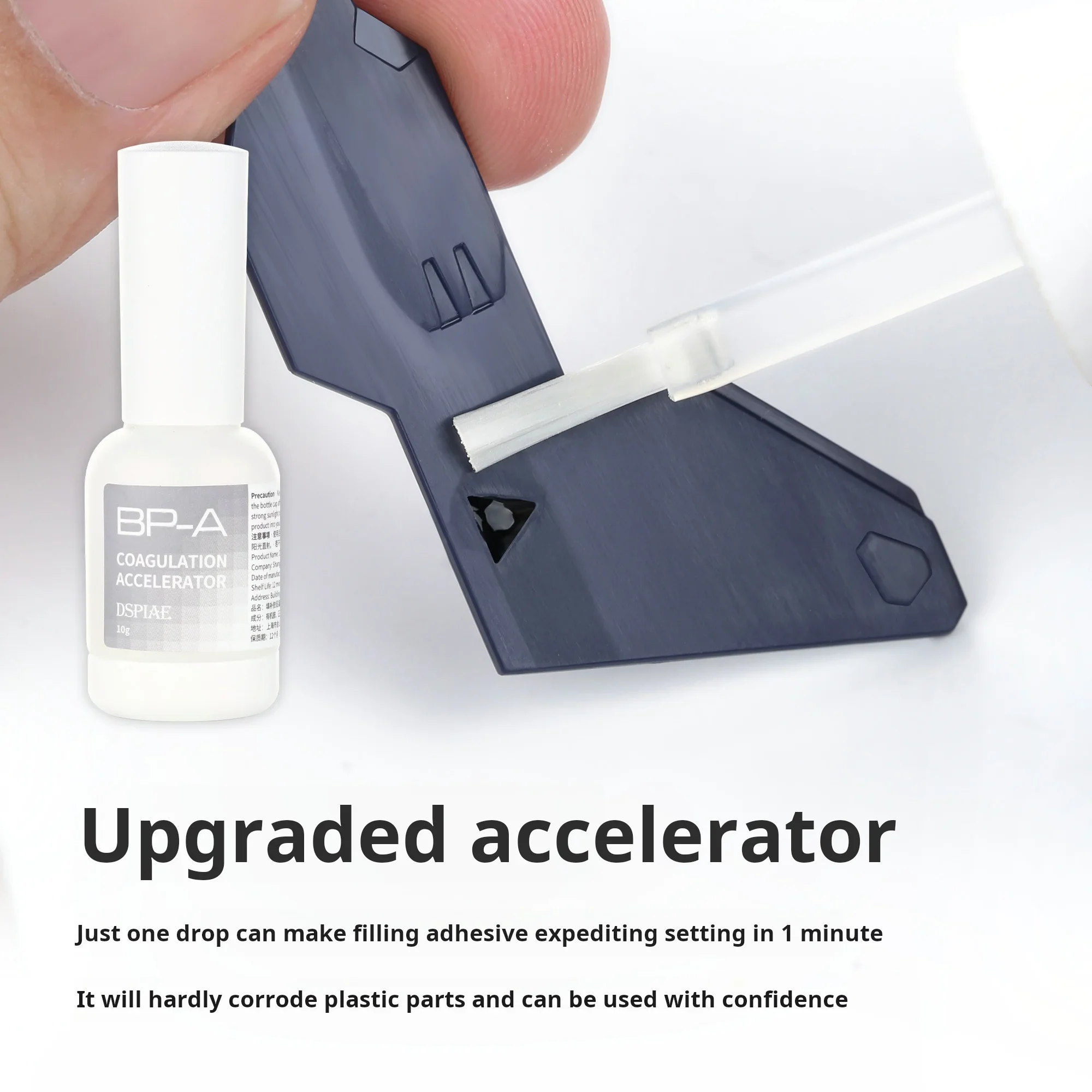 DSPIAE BP-01 BP-02 PRO Gap Filler Accelerator Set for Gundam Scale Model Making Fast Hardening Easy Sanding Hobby DIY Craft Tool