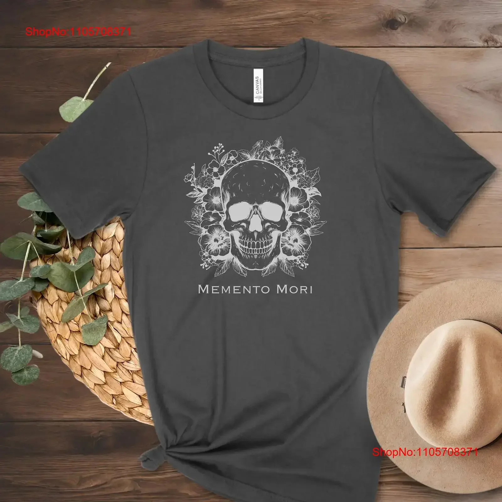 Momento Mori T shirt Skull vintage Washed Soft streetwear Unisex Stretched graphic Versatile Breathable Comfortable Stylish