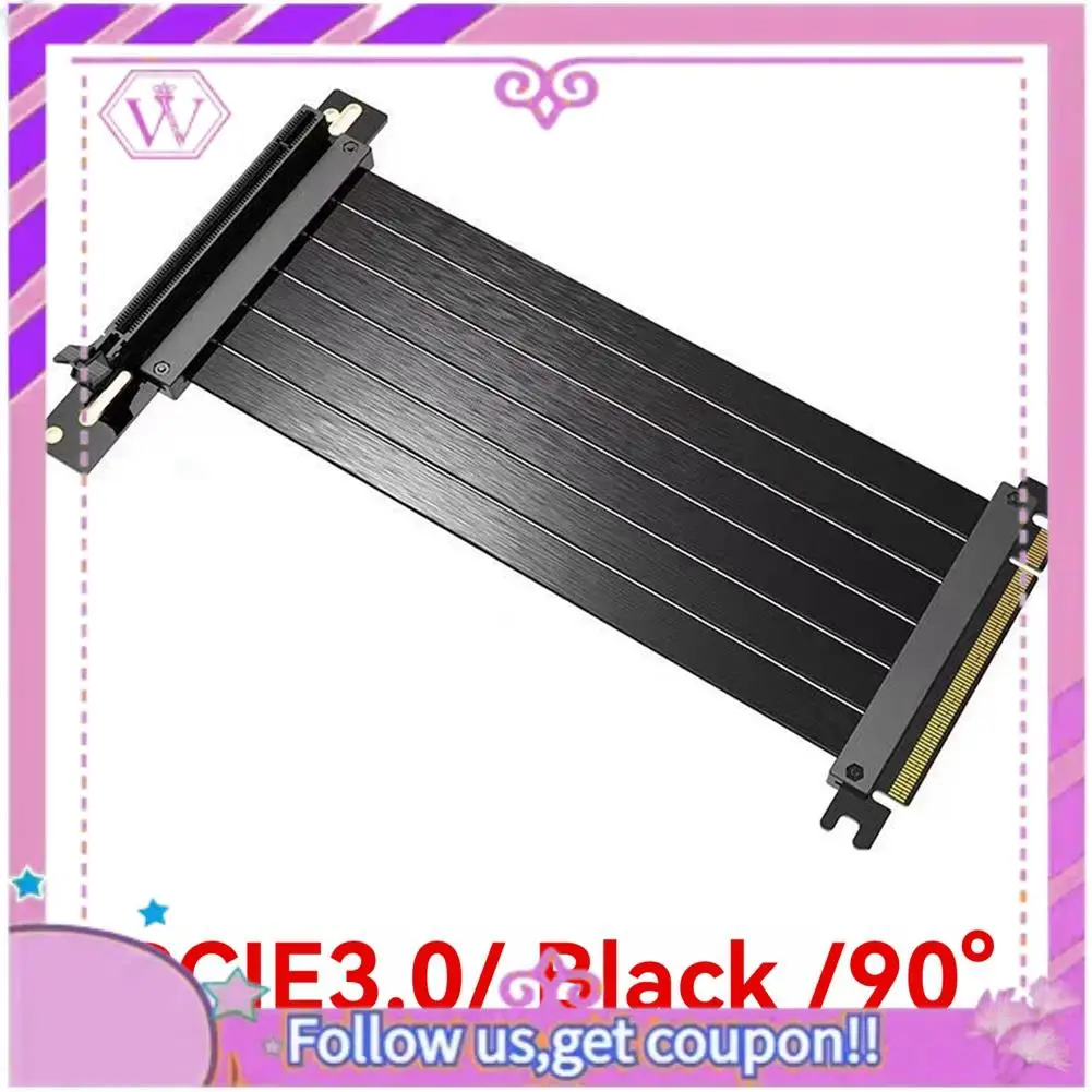 Performancepci-E 3.0 Riser Cable 90 Degree Extension High Speed Flexible Extender For Graphics Card