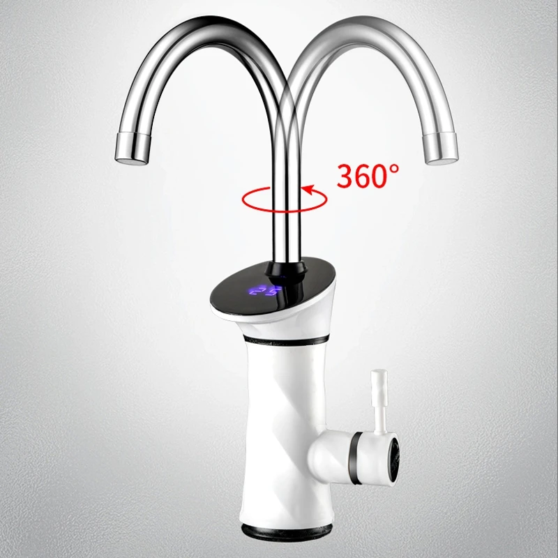 3000W Intelligent Automatic LCD Display Instant Electric Water Heating Faucet Taneous Instant Tankless Water Heater Hot Tap EU P