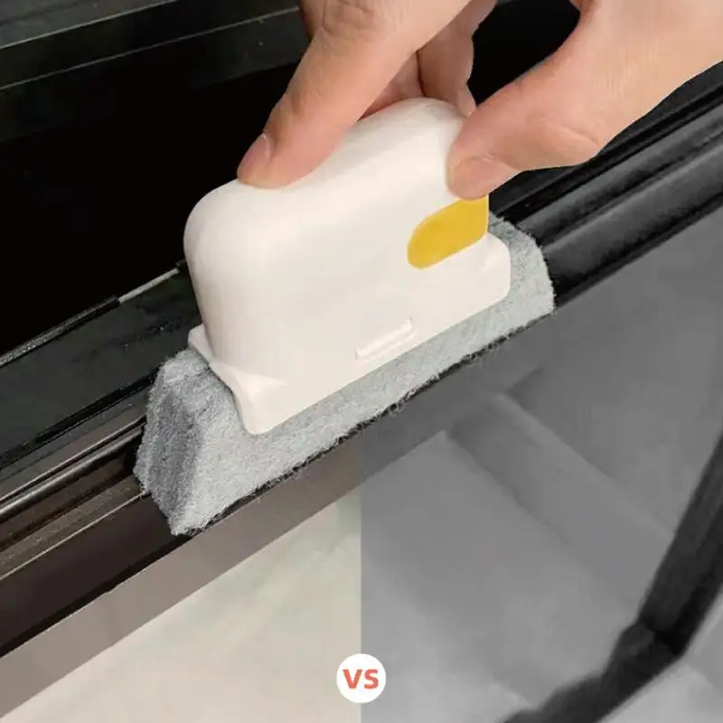 Window Groove Cleaning Brush Windows Slot Cleaner Tool Creative Window Slides And Gaps Cleaning Sponge Household Accessories