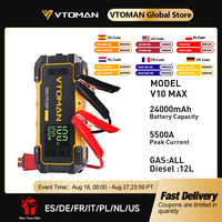 VTOMAN V10 Max 12V Car Jump Starter 5500A Car Battery Starter 24000mAh Power Bank Booster Auto Starting Device With PD 100W
