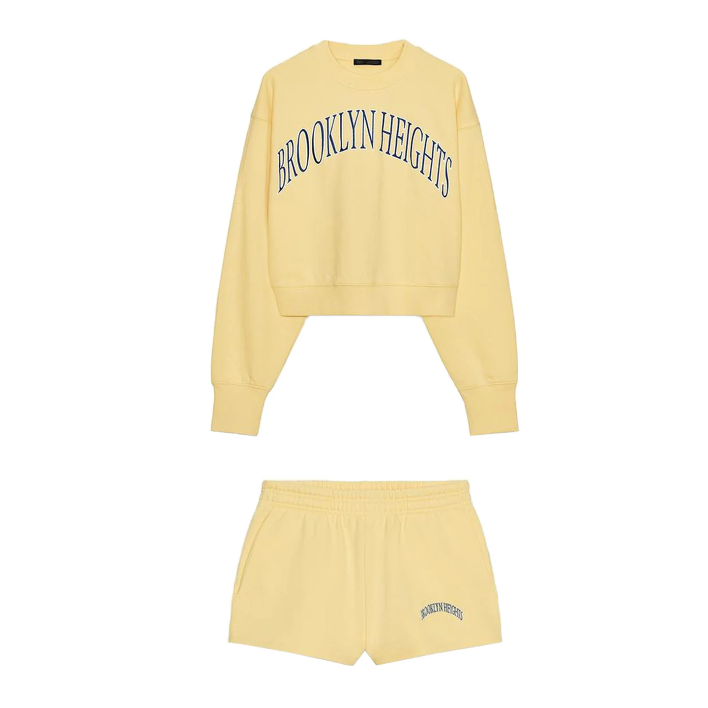 Conjunto de dos piezas para mujer, novedad de otoño, suda bordada de manga larga con cuello redondo, plones cortos de...