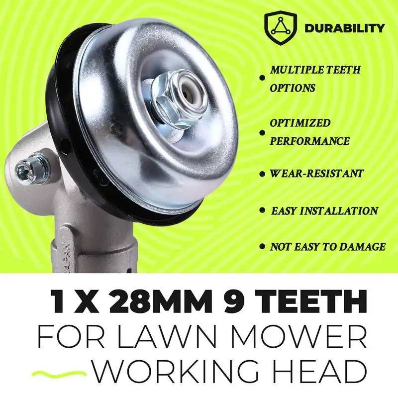 Садовые инструменты, аксессуары, детали, кусторез 28 мм, 9 зубьев для газонокосилки, рабочая головка-A26I