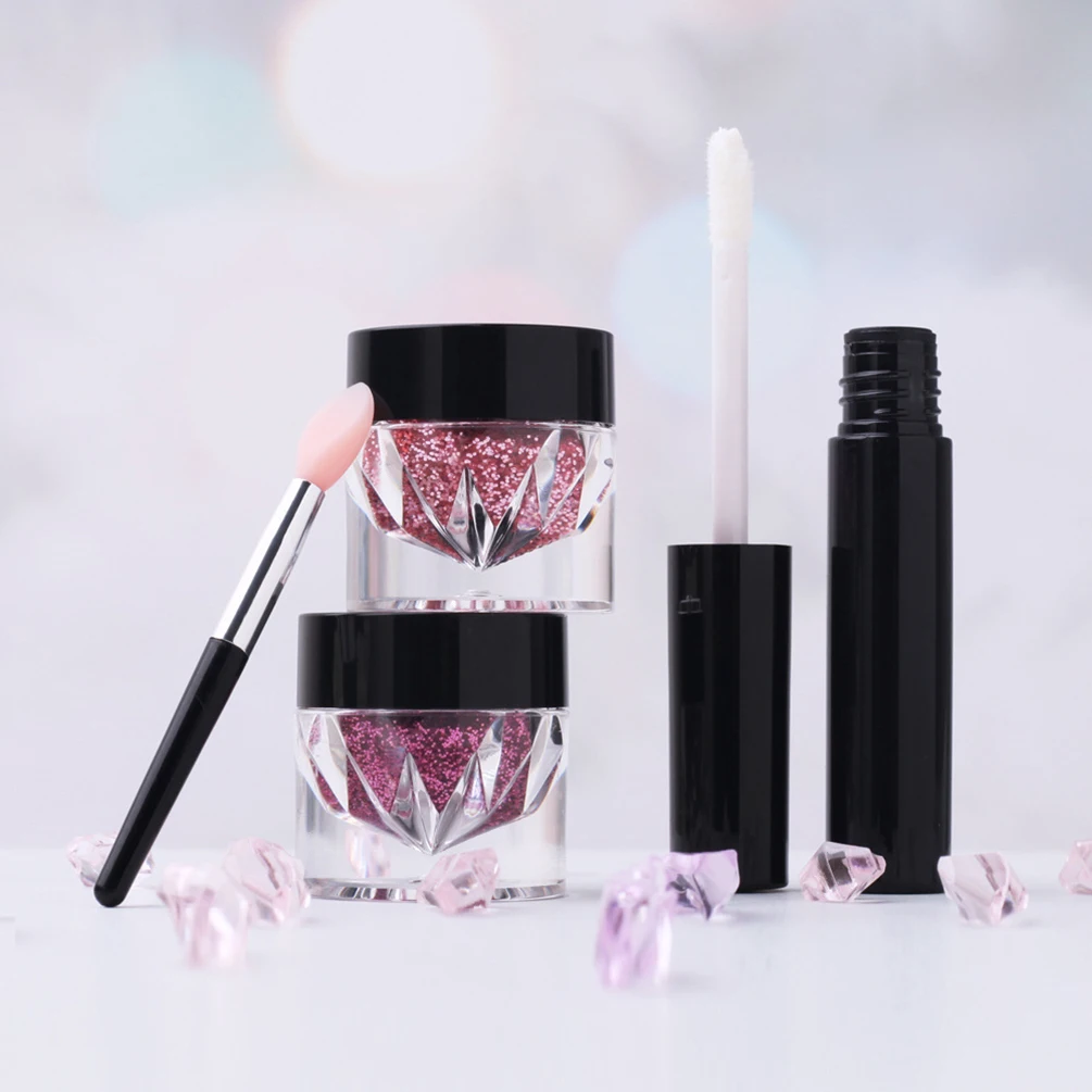 Private Label Eyeshadow Glitter Set Custom Logo Lip Eye Shadow Adhesive Sequins Stage Performance Lipgloss Setting Makeup Vegan