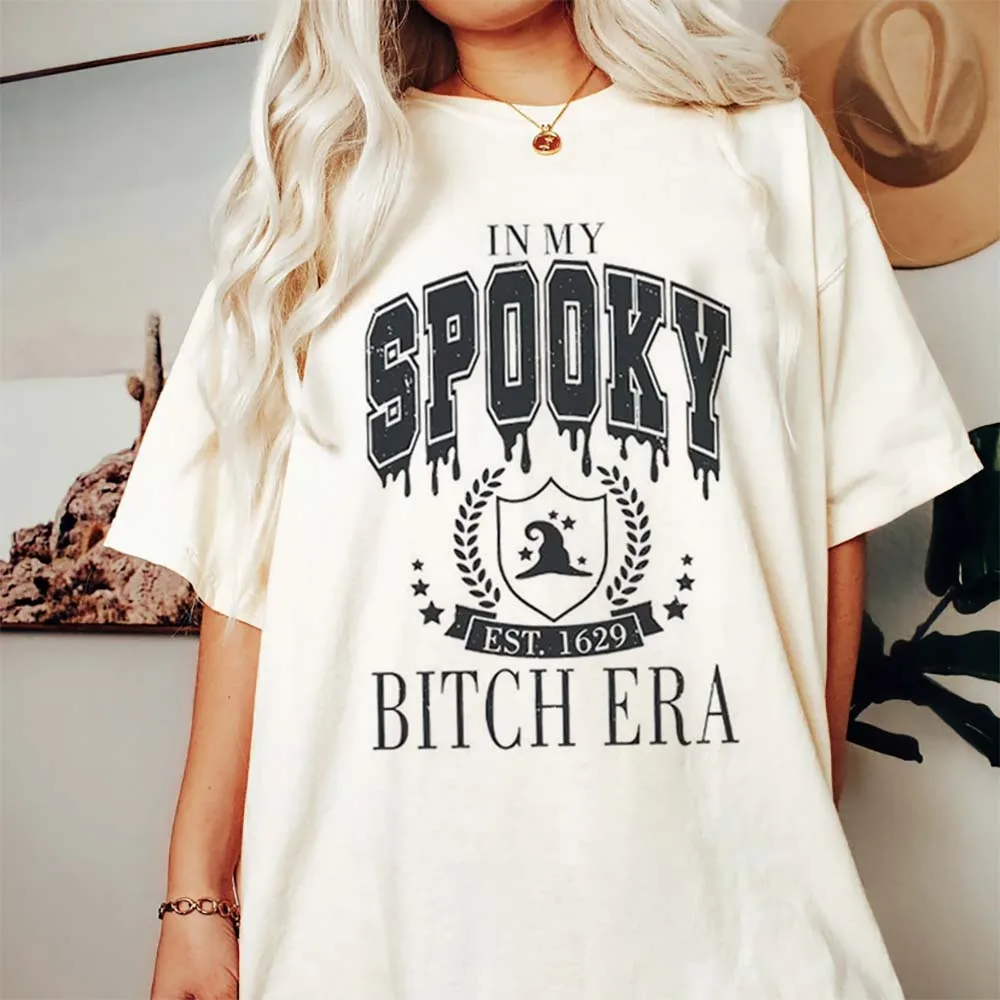 

Pattern Halloween T-Shirt Fashion Clothing Women's Short Sleeved Casual Style Summer O-Neck Loose T-Shirt Cartoon Women's Top