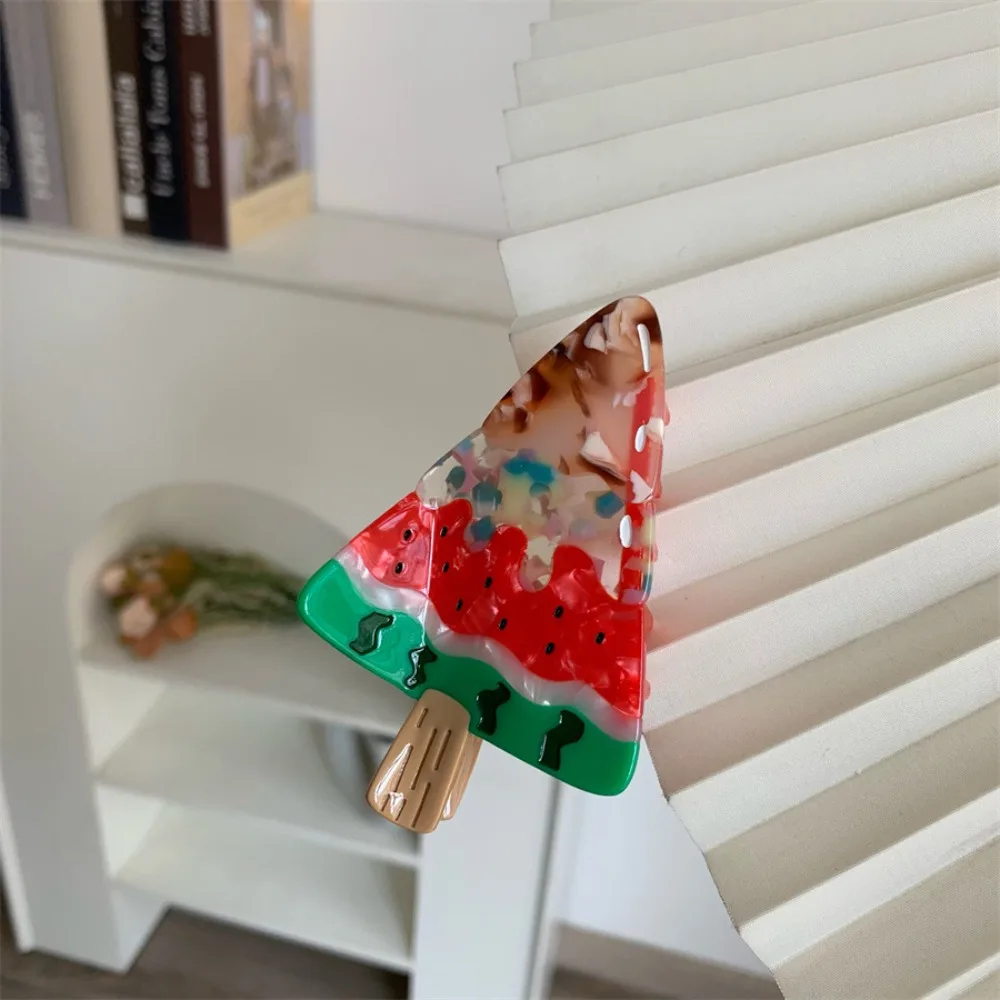 

Сладкая клубника, фруктовый конус, коготь для волос, эскимо, арбузное мороженое, коготь для волос, головные уборы, геометрическая уксусная кислота, захват в виде акулы, путешествия