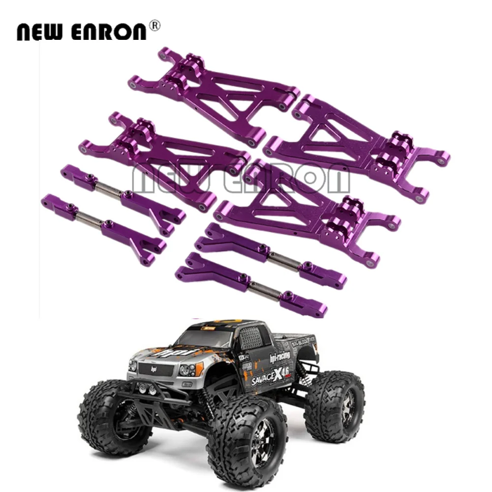 85238 8Pc/Set Alloy Front Rear Upper Lower Complete Suspension Arm For RC Car HPI Savage 21 25 SS X 3.5 4.1 4.6 5.9 XL Flux 2350