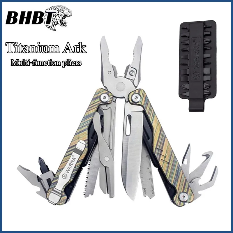BHBT アークチタン合金多機能プライヤー CNC精密彫刻緊急ツール アウトドアホームメンテナンス用
