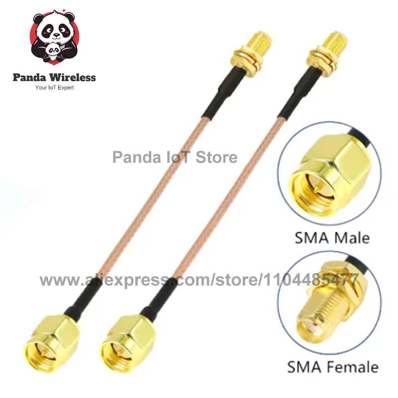 2PCS 10-100cm SMA Male to SMA Female extension RG316 cable adapter pigtail for wireless Router  LTE 4G 5G Module Network board