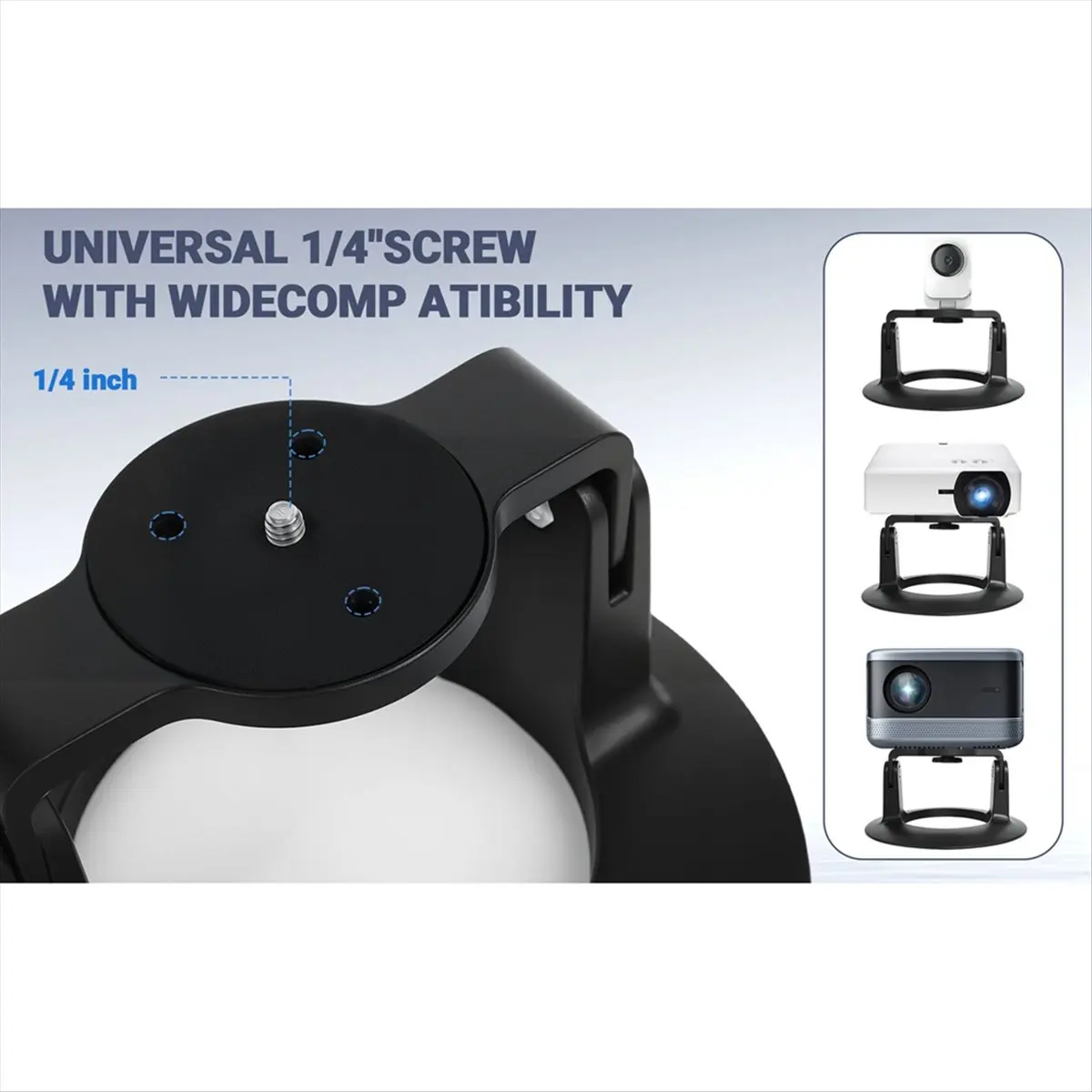 

“QUALITY EXCELLE“Projector Stand for Home Theater Universal Desktop Stand 180° Rotatable Projectors Bracket Holder B
