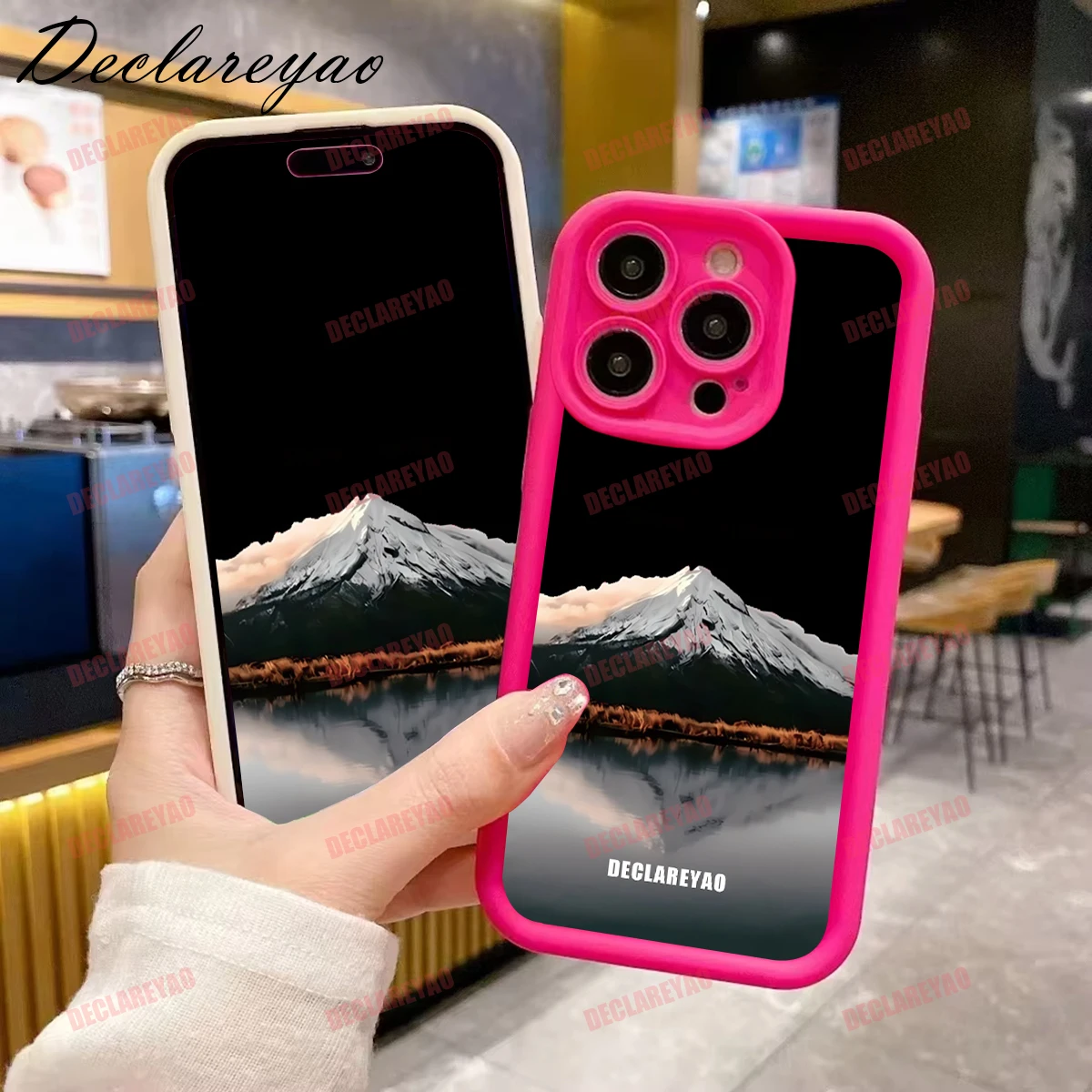 DECLAREYAO ماتي بولي يوريثان ضوء سليم غطاء ناعم آيفون SE 2020 14 برو 16e 13 12 Mini 11 X Xs Max XR 7 8 حافظة سيليكون مقاومة للصدمات
