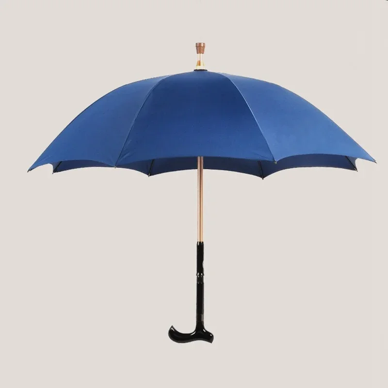 High Quality Detachable Self-defense Climbing Alloy Parasol Fiberglass Anti-skidding Crutch Outdoor Self defense Umbrellas Gear