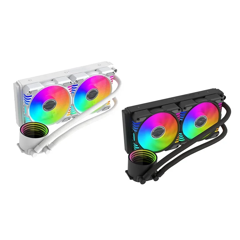 낮은 MOQ 맞춤형 워터쿨러 240mm AIO 수냉식 CPU 쿨러, 디스플레이 화면 ARGB 포함, 컴퓨터 케이스 게이밍용 LED 디스플레이 탑재 썸네일 5