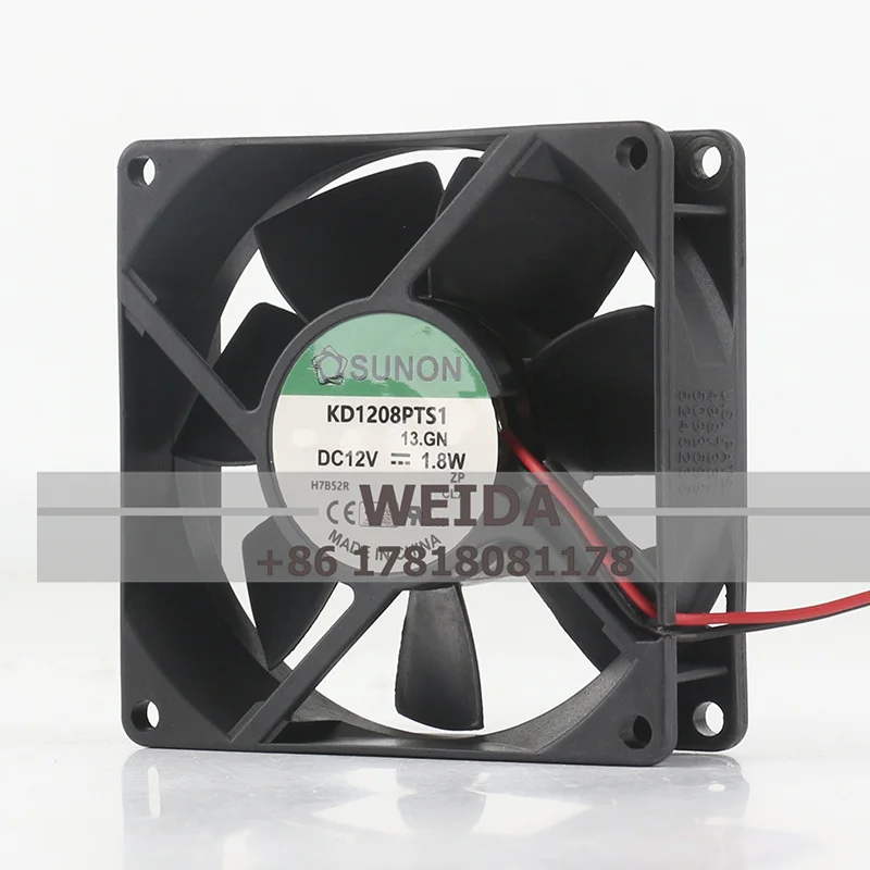 Case fan KD1208PTS1 DC12V 1.8W SUNON 8025 8 cm chassis PSU cooling fan 80x80x25MM