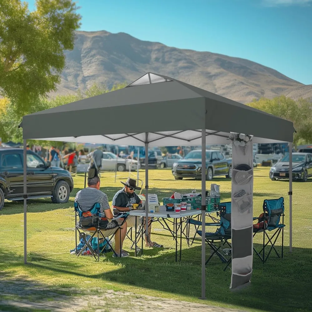 

10x10 Pop up Canopy Tent, Gazebo Shelter Sun Shade Canopies One Push Setup Portable Popup Easy Set up Tents, Customized