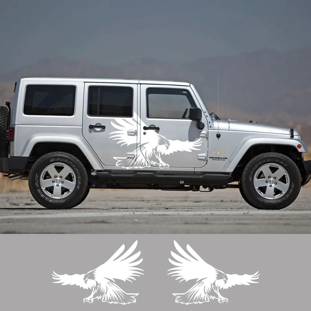 

Car Door Side Stickers for Jeep Wrangler JK L TJ Trail Hawk Rubicon Eagle Graphics Vinyl Film Decals Auto Tuning Accessories