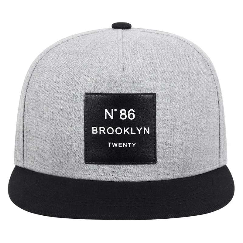 Men Women BROOKLYN Baseball cotton adjustable Snapback Hat Leather label N86 Hip Hop Caps Sun Hat Unisex Trucker Hats