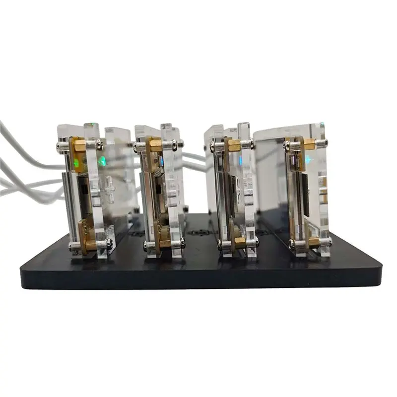 رائعة-Bitcoin Crypto Solo Miner 4X 987KH/S Nmminer Nerdminer + 4 فتحات حامل ترقية Harshrate 2.8 بوصة عرض ذكي