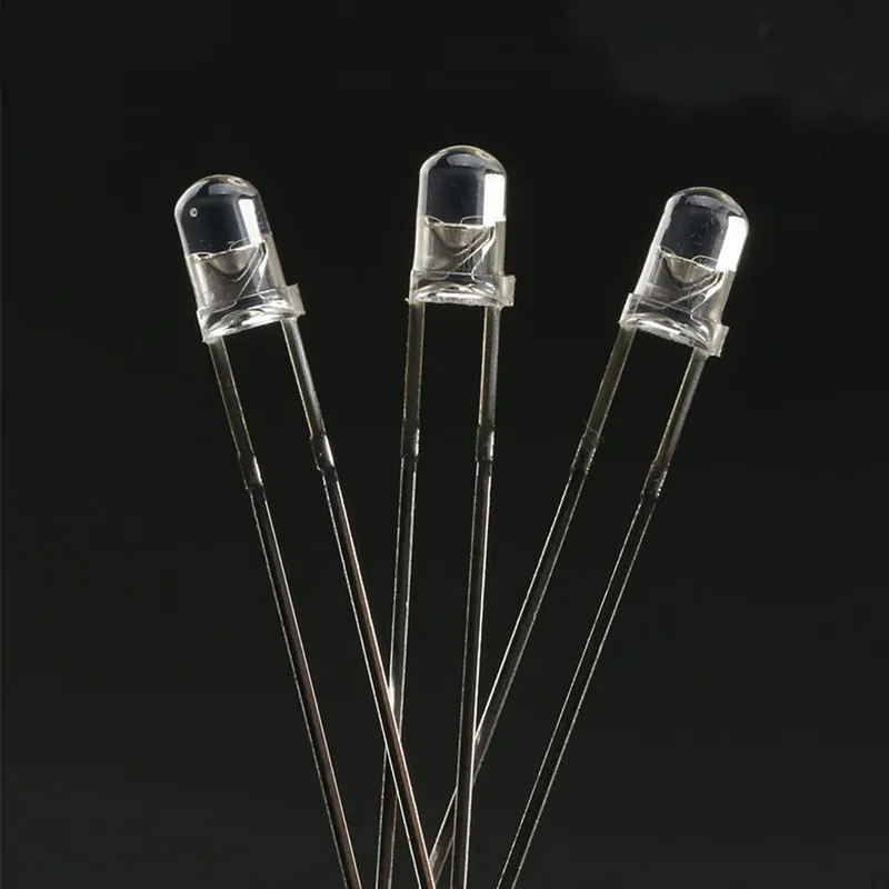 50Pcs 3mm F3 5mm F5 Slow Fast Flashing Clear Transparent LED RGB Light Emitting Diode Full Color Indicator Lamp DIP