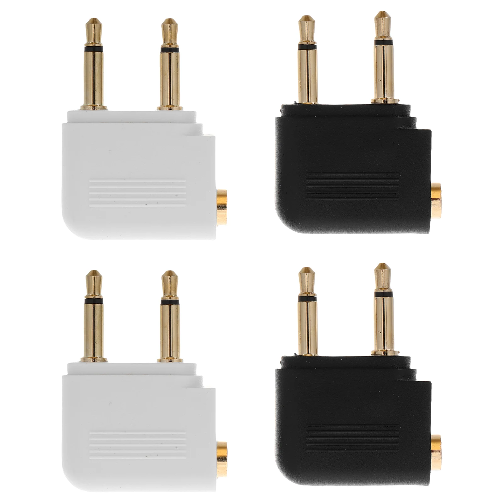 

4PCS Airplane Audio Jack Adapter Gold Plated Airplane Headphone Adapter Dual 35mm Headphone Adapter Flight Audio Jack Converter