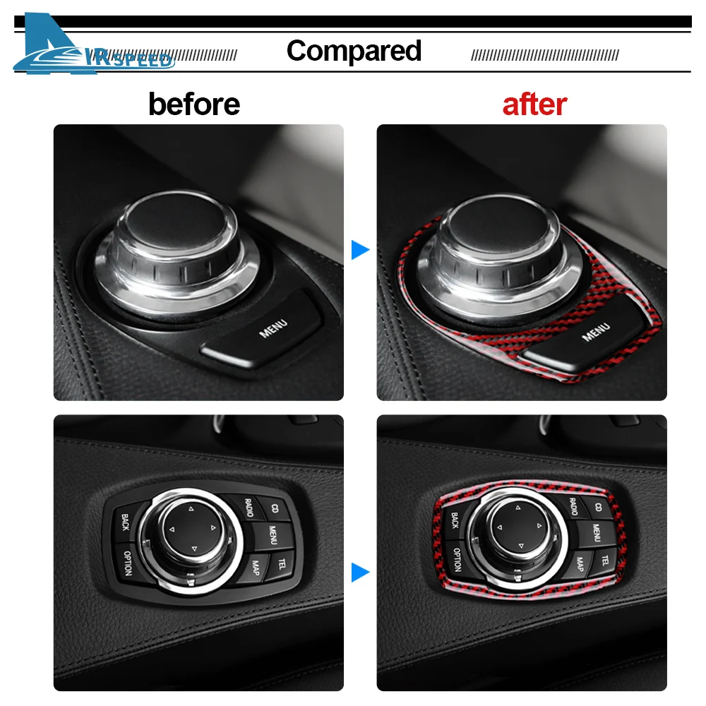 

Carbon Fiber Trim for BMW 6 Series M6 E63 E64 2004-2010 Center Console Radio Frame Multimedia Button Panel Armrest Panel Sticker