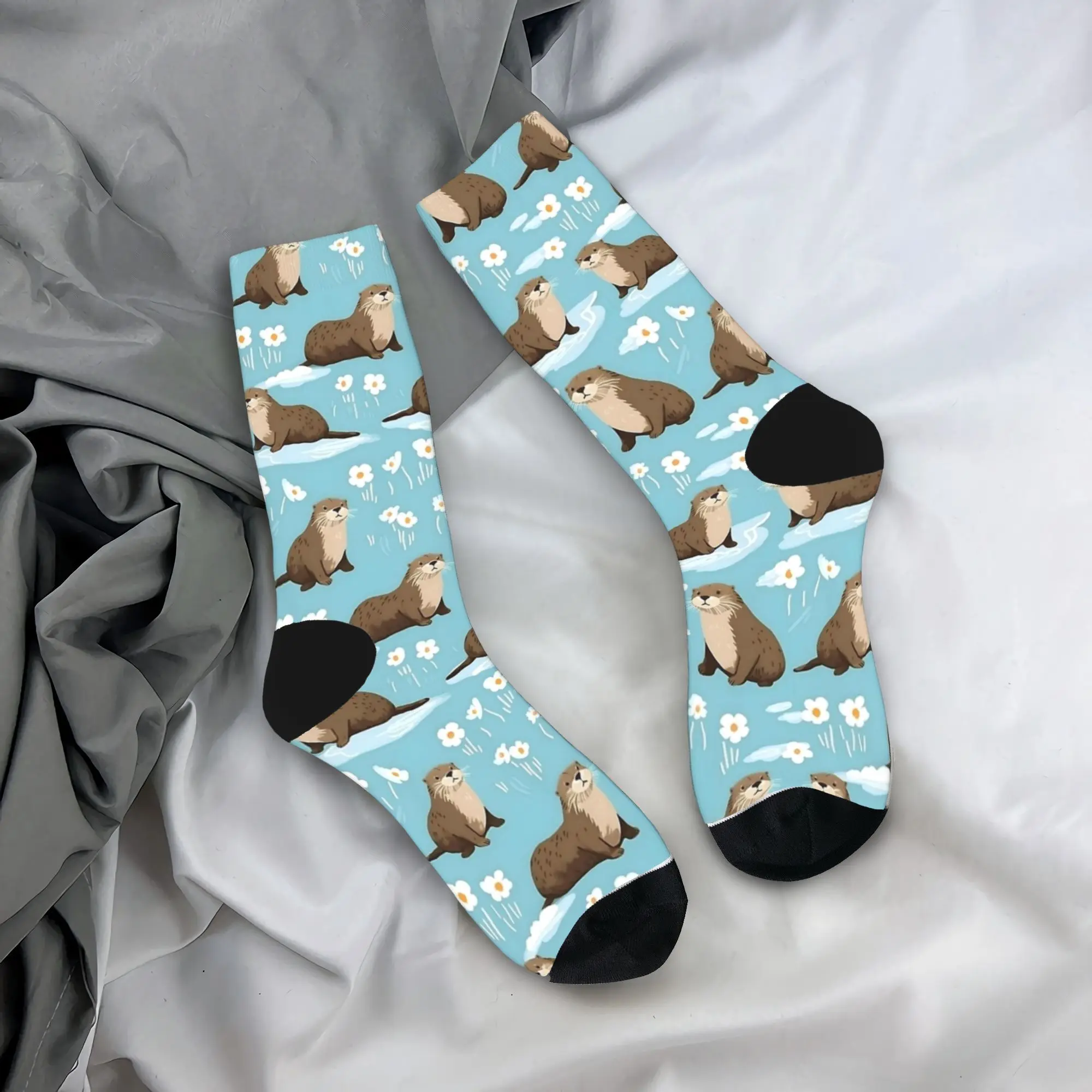 جديد الرجال الجوارب Harajuku البحر قضاعة نمط الزهور جورب البوليستر الرياضة المرأة جوارب الربيع الصيف الخريف الشتاء