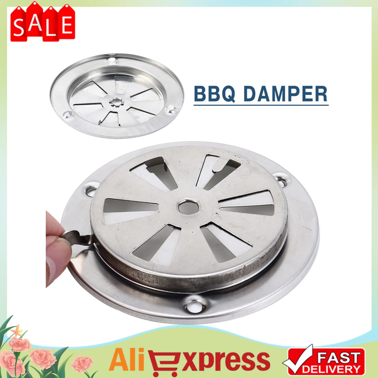 

BBQ Smokehouse Air Louver Vent Grill Stand Smoke Generator Stove Exhaust Vent Stove Air Damper Air Vent Grille Replacement Parts