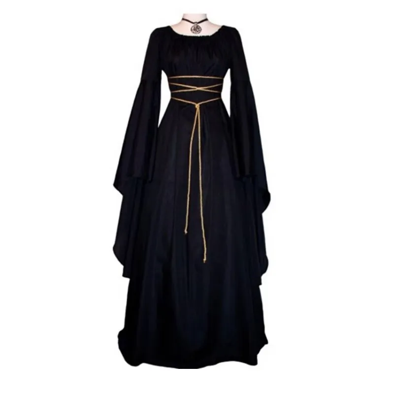 

2025 New Clothing Middle Ages Costumes Medieval Witch Dress For Women Cosplay Vampire Bride Halloween Carnival Party Performance