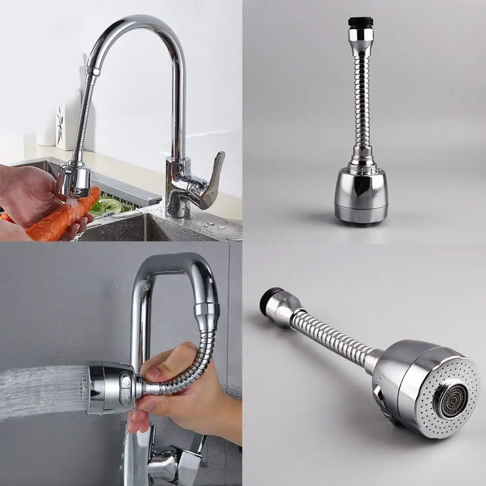 360 Degree Flexible Nozzle Spout Water Saving Kitchen Sink Tap Water Faucet Filter Shower Faucet Extender Bathroom Accessories