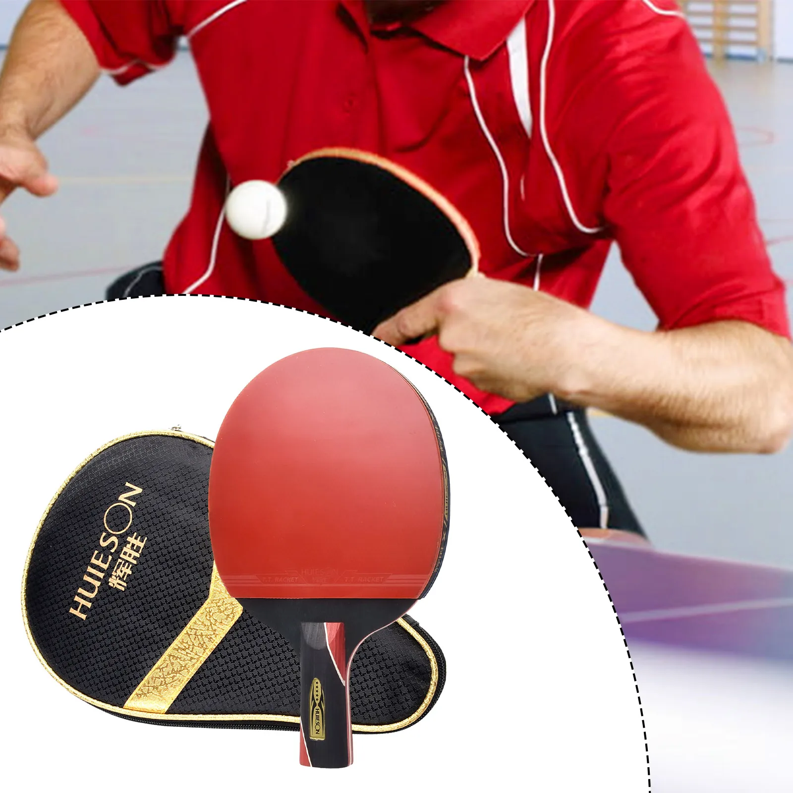 1pcs Single Professional Training Carbon Table Tennis Bat Racket Competition Ping-Pong Paddle Horizontal Or Direct Racket