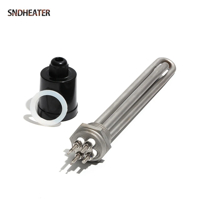 

SNDHEATER DN25 1 дюйм 32 мм резьбовой индукционный водонагреватель 220 В солнечный резервуар для воды погружная нагревательная трубка сопротивления 1,5 кВт для фермы