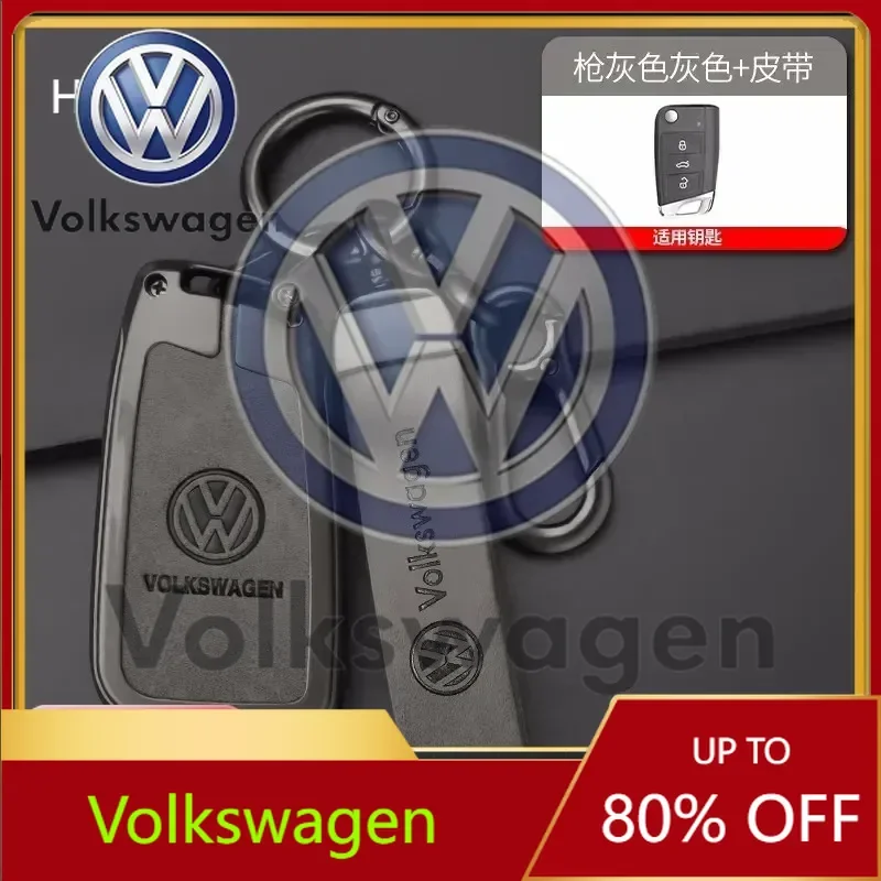 

Styling Mouldings For VOLKSWAGEN VW Zinc Alloy Leather Car Key Fob Case Cover Shell For VW Volkswagen Golf 7 MK7 Tiguan MK2 T-ro