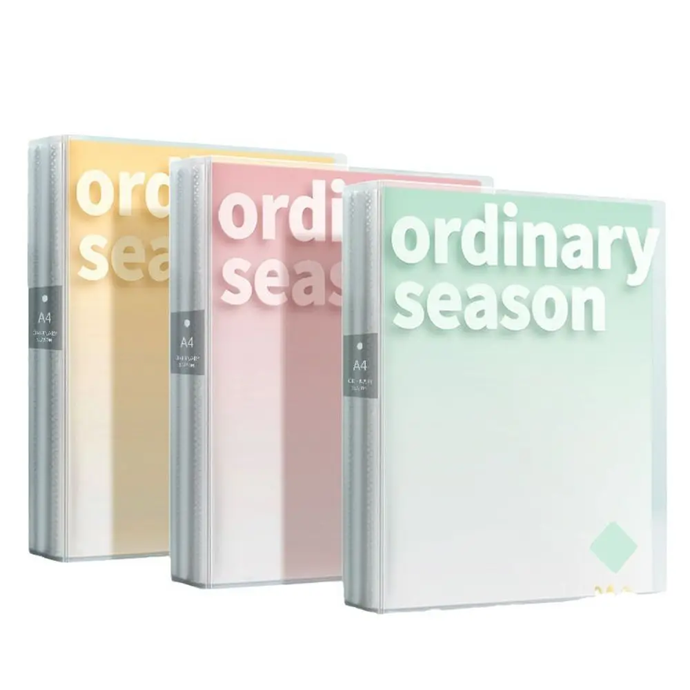 40/60/100Pages Storage Booklet Gradient Color Waterproof File Bag Multifunctional Large Capacity Test Paper Storage Organizer