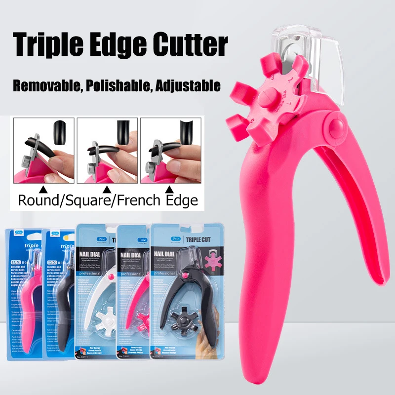 

Removable Polished Sharp Triple Cut U Word Nail Clipper Anti Splash French False Nail Tips Edge Cutters Trimmer Manicure Tools