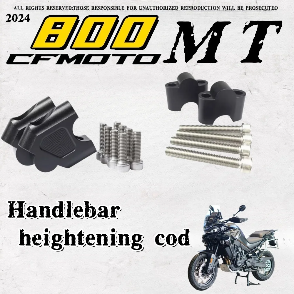 

For CFMOTO CF MOTO 800MT MT800 MT 800 MT Accessories Handlebar Riser Clamp Mount Base Heightening Move Back Damping Stabilizer