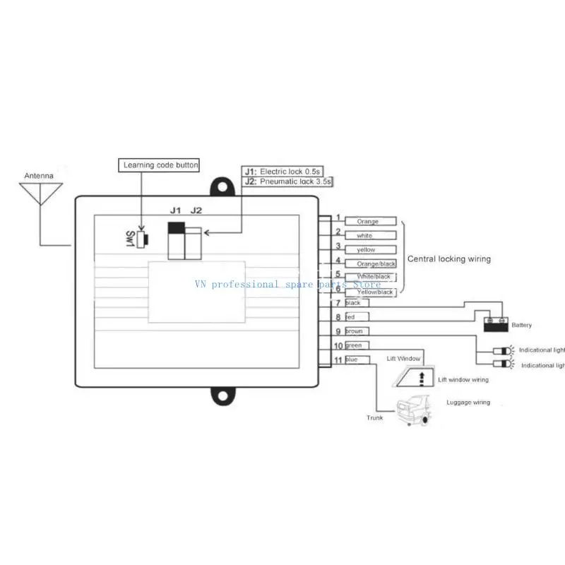 

41XA Advanced Central Vehicle Locking set with Keyless Entry & Remote Trunk Release Automotive Safety Accessories Car Spare