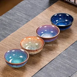 4pcs/lot Japanese Kiln Change Ceramics Tea Cup Single Cup Tea Bowl Master Cup Chinese Make Tea Teaware Tea Accessories 70ml