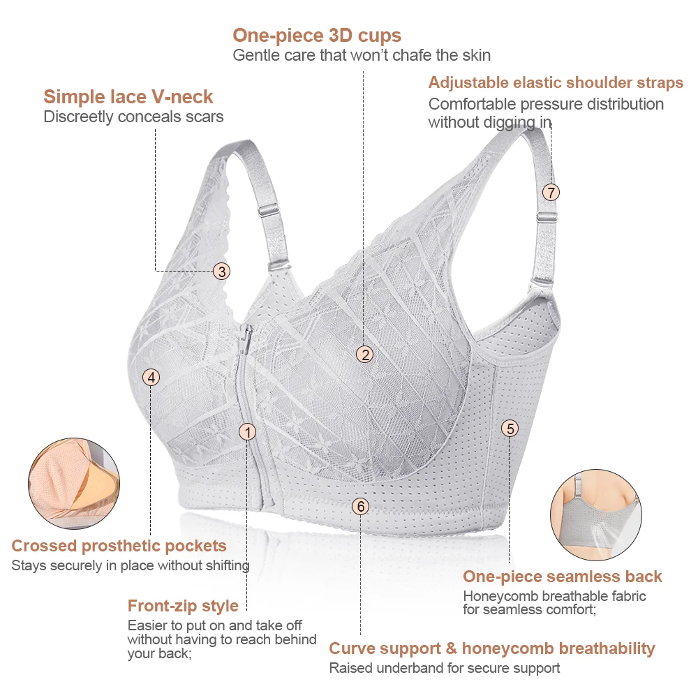 Женский бюстгальтер с передней – обзор и цена Mastectomy Bra Pocket
