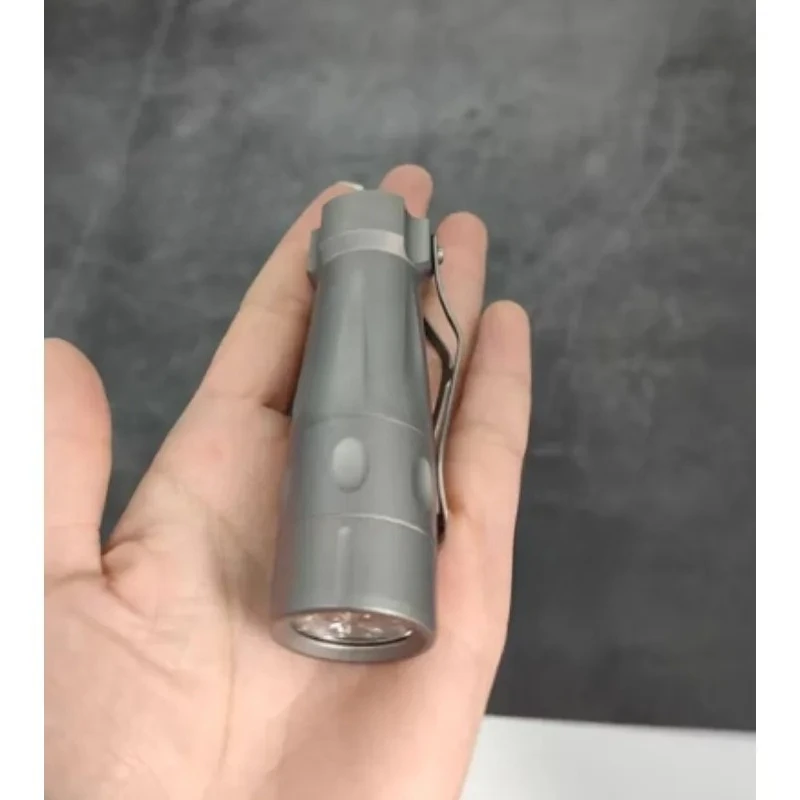 

Portable Pocket Titanium Alloy Flashlight with Clip (Without Battery)