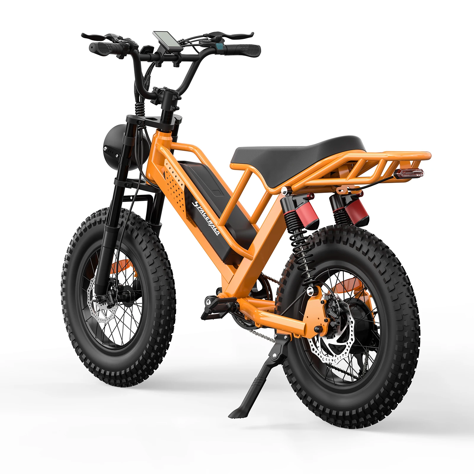 Spacewalk Mountain Electric Bike , 20" Fat Tire Ebike, Wider Seat 750W Peak Motor, Removable Battery, 4X Suspension Ebike image 4