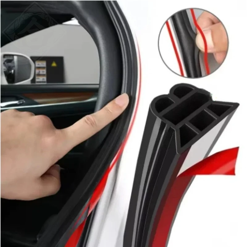 3-Layer Seal Strip Car Door Seal Strips Sound Insulation Weatherstrip Accessories Auto 3M Rubber Strips