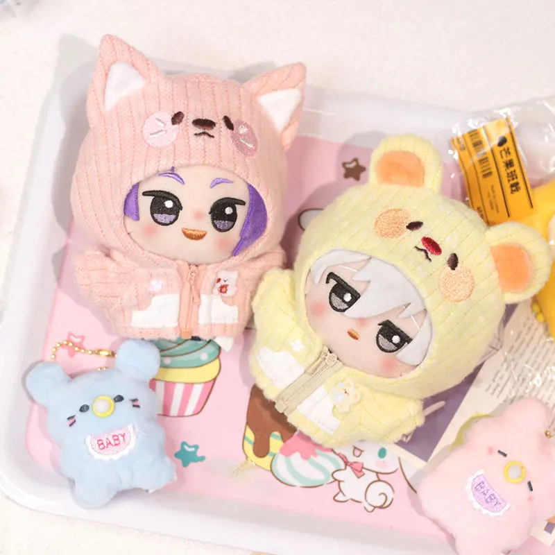 10 cm Plüsch Puppe Kleidung Handgemachte Mode Süße Nette Einfarbig Zipper Komfort Mantel Top Für Plüsch Puppe Zubehör Spielzeug