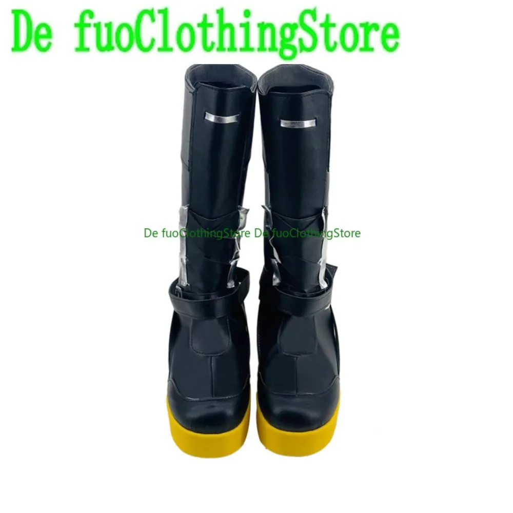 DefuoClothing ضابط العودة الأبدية الجلد تأثيري أحذية أنيمي لعبة لعب الأدوار الأحذية والأحذية حفلة الهالوين #4