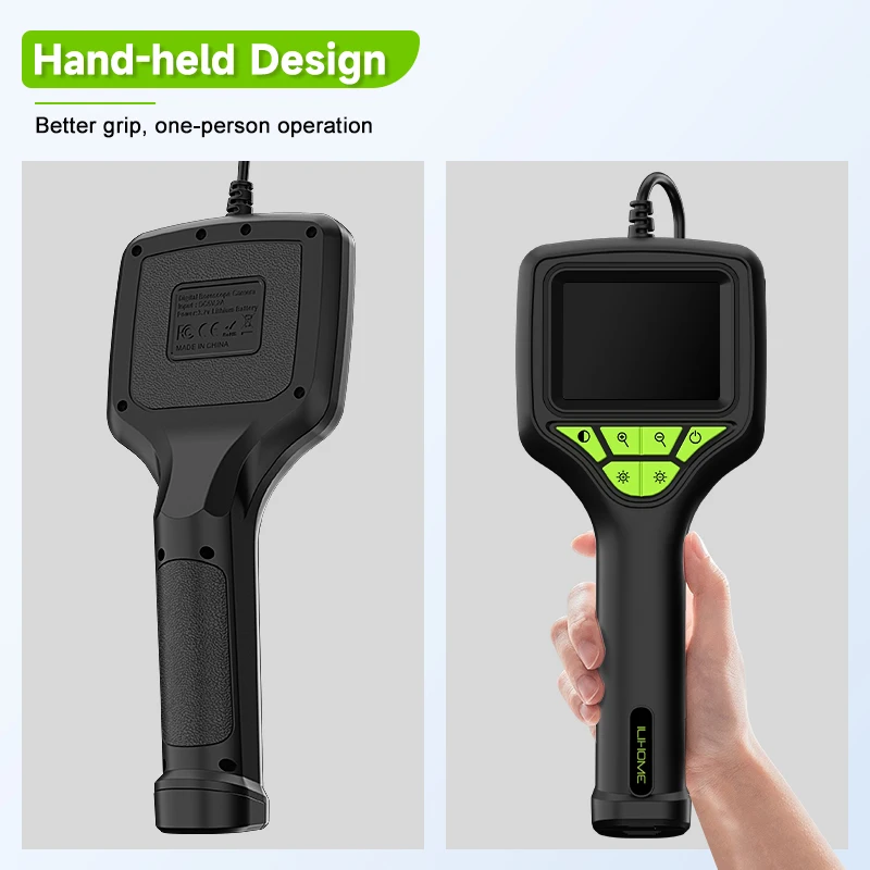 2.8'' Hand-held Industrial Endoscope 8mm 1080P Camera 2-100 Meters Rigid Cable IP67 Borescope Inspection Camera for Piping view 6