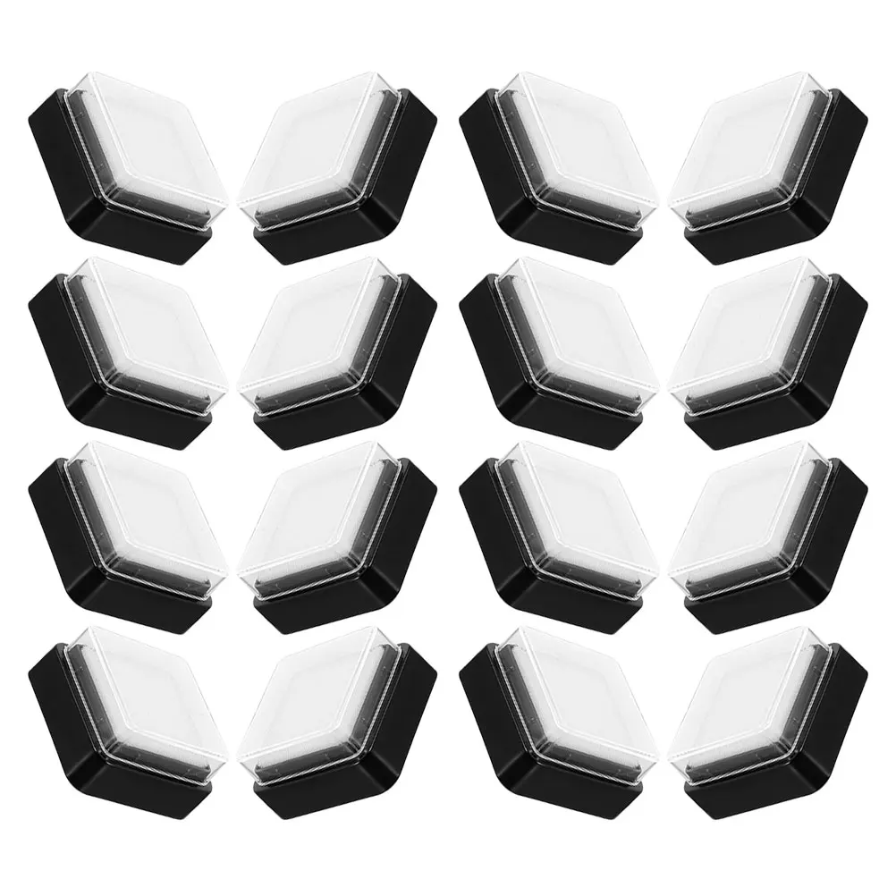 16pcs 3X3Cm Blank Ink Pad No Ink Diy Mini Stamp Pad For Refill Craft Scrapbooking Painting Embossing Replacement Small Portable