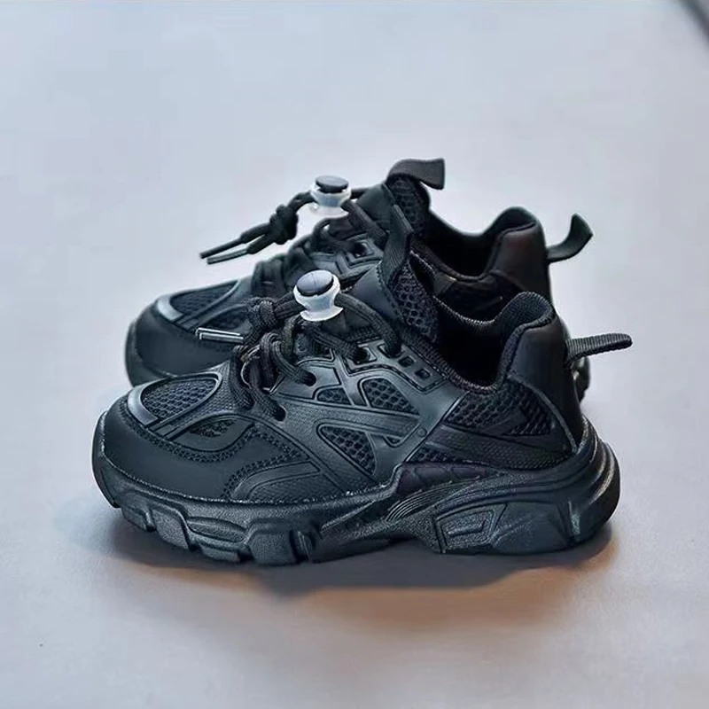 Boys Girls Sports Shoes Non-Slip Soft Sole Spring Autumn Outdoor Running ventilate Mesh Shoes Fashion Korean version Child Shoes