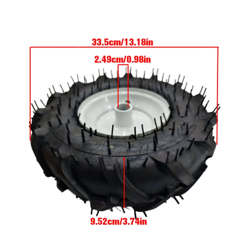 Pneu Pneumático com Padrão Chevron 13x5.00-6 com Centro Branco, Adequado para Mini Quad, Drift Trike e Scooter