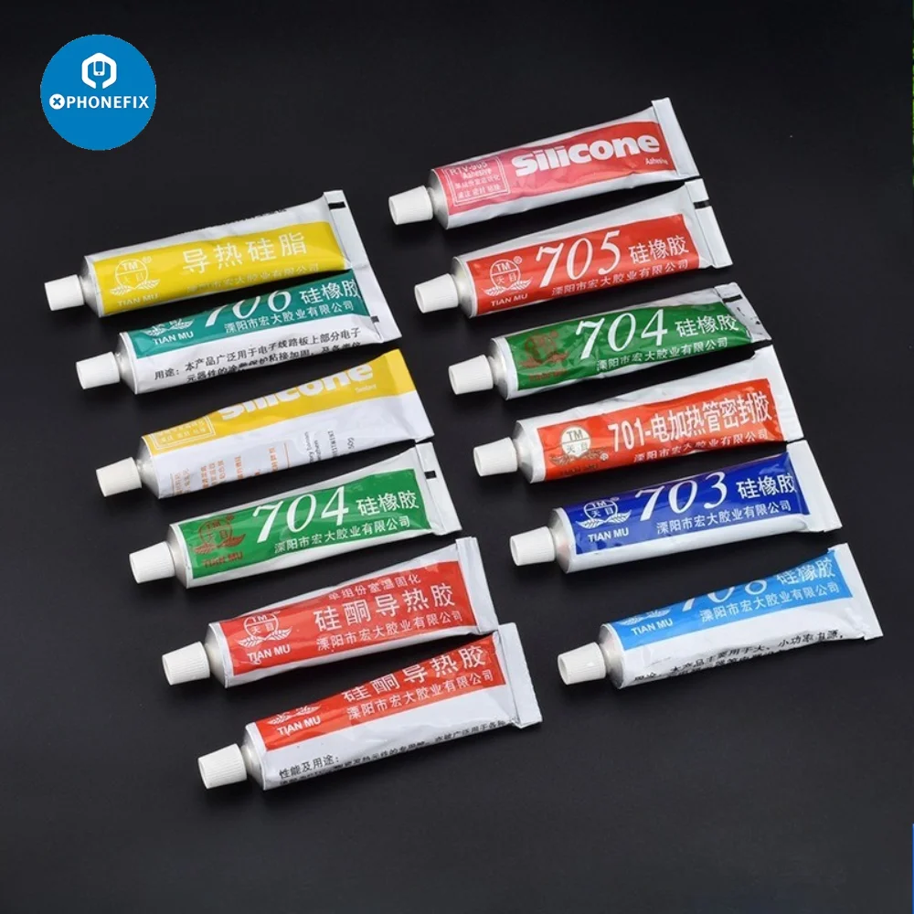 703 704 705โปร่งใสสีดำคงที่อุณหภูมิสูงซิลิโคนยางซีลกาวฉนวนกาวซีลกันน้ำ
