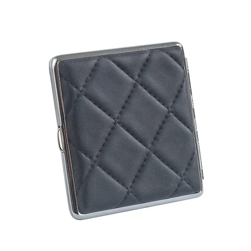 20pcs Leather Cigarette Case Portable Stubby Cigarette Case Metal Material Anti-Pressure Cigarette Holder